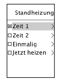 Standheizung programmieren