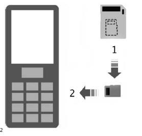 Einlegen der Micro SD-Karte