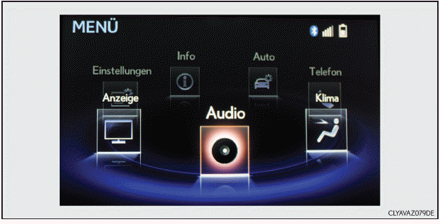 Lexus CT. Hauptfunktionen (Lexus-Display-Audiosystem)