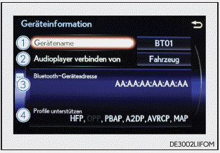 Lexus CT. Herstellen einer Bluetooth-Verbindung (Lexus-Display-Audiosystem)