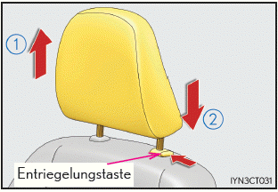 Lexus CT. Einstellen der Sitze