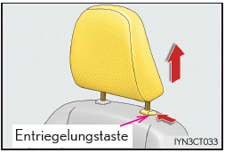 Lexus CT. Einstellen der Sitze