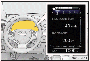 Lexus CT. Multi-Informationsdisplay (mit Farb-Display)