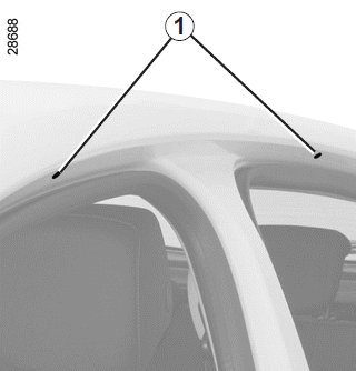 Renault Fluence. Dachgalerie: Zugang zu den Befestigungspunkten