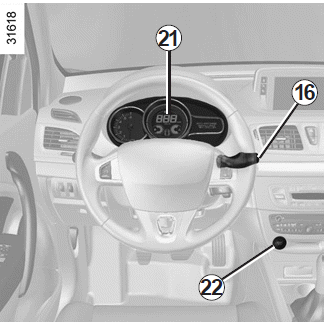 Renault Fluence. Bordcomputer