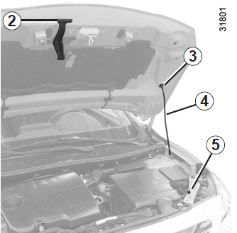 Renault Fluence. Motorhaube