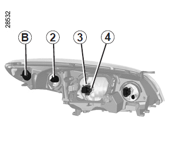 Renault Fluence. Scheinwerfer (Lampenwechsel)