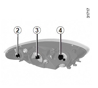 Renault Fluence. Scheinwerfer (Lampenwechsel)