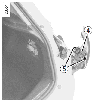 Renault Fluence. Schlussleuchten (Lampenwechsel)