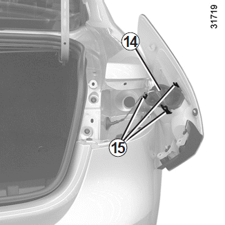 Renault Fluence. Schlussleuchten (Lampenwechsel)