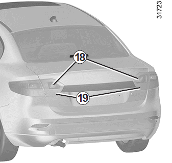 Renault Fluence. Schlussleuchten (Lampenwechsel)