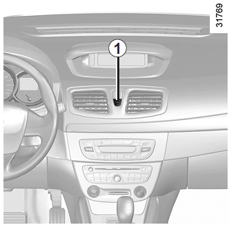 Renault Fluence. Automatische Verriegelung der Türen, Hauben, Klappen während der Fahrt