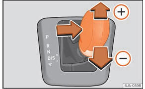 Seat Toledo. Abb. 218 Wählhebel: Tiptronic