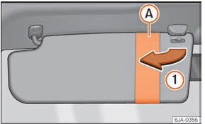 Seat Toledo. Abb. 138 Sonnenblende für den Fahrer