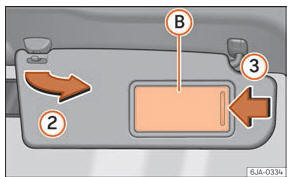 Seat Toledo. Abb. 139 Sonnenblende für den Beifahrer