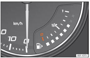 Seat Toledo. Abb. 114 Kraftstoffvorratsanzeige.