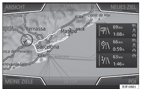 Seat Toledo. Abb. 199 Routenberechnung.