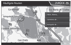 Seat Toledo. Abb. 204 Vorausschauende Navigation