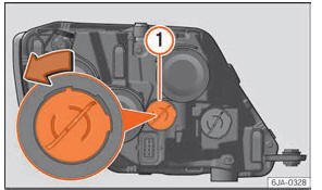 Seat Toledo. Abb. 95 Glühlampe für Tagfahrlicht auswechseln