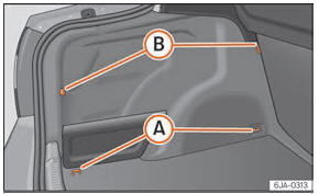 Seat Toledo. Abb. 160 Gepäckraum: Befestigungselemente