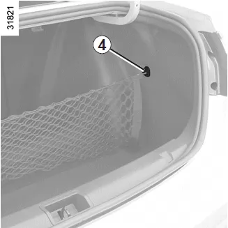 Renault Fluence. Ablagefächer, Ausrüstung Gepäckraum