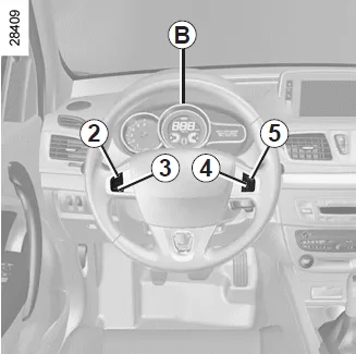 Renault Fluence. Instrumententafel B