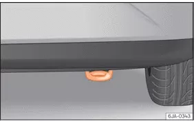 Seat Toledo. Abb. 67 Hinterer Stoßfänger, rechte Seite: Abschleppöse.