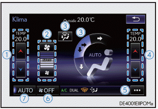 Lexus CT. Verwendung von Klimaanlage und Scheibenheizung